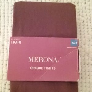 NWT Merona Opaque Tights 1X/2X
